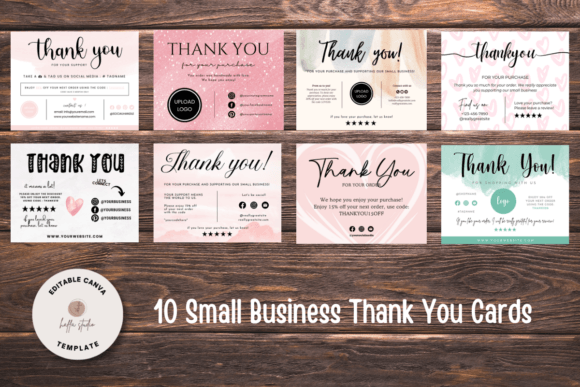 8 Small Business Thank You Cards Bundle