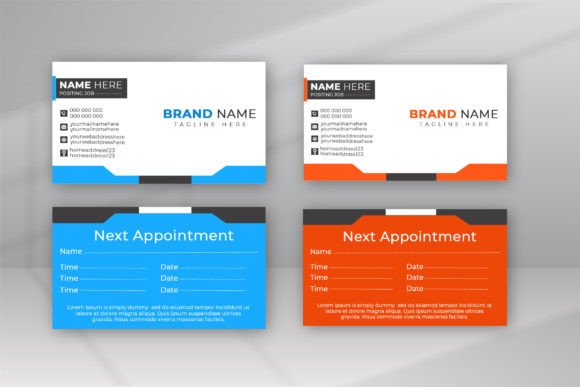 Appointment Cards with 2 Colors Design