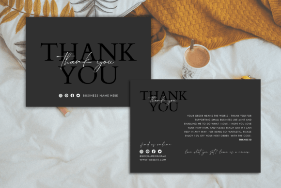 Black Luxury Business Thank You Card: Elevating Professional Gratitude in the Digital Age
