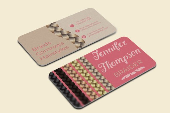 Braider s Business Card Design Template for Professional Branding