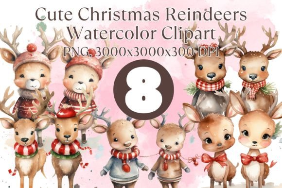 Christmas Reindeers Watercolor Bundle: A Practical Asset for Creative Workflows