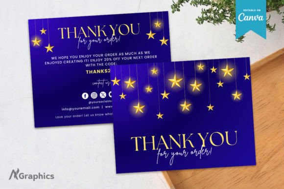 Dark Christmas Thank You Card Template: A Simple Way to Elevate Your Small Business Brand