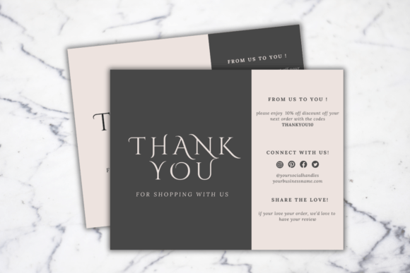 Editable Business Thank You Cards