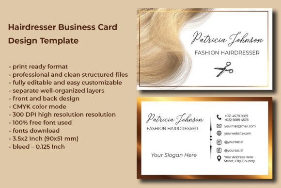 Fashion Hairdresser Business Card Design