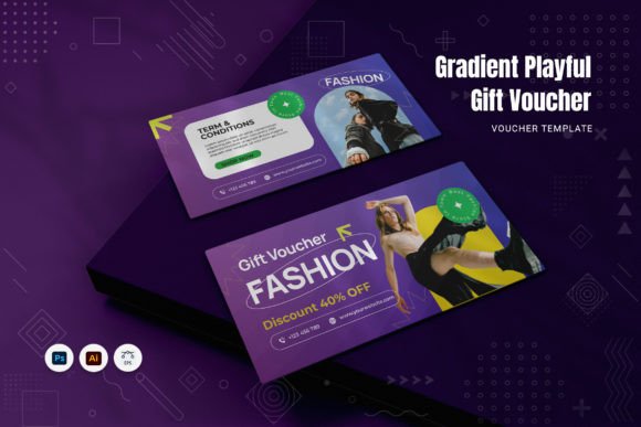 Gradient Playful Gift Voucher: A Versatile Tool for Brand Promotion and Customization