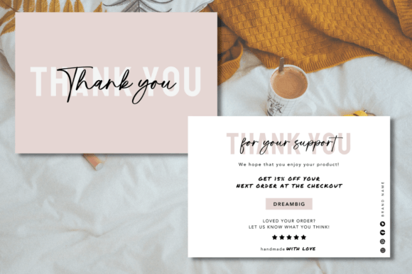 Modern Thank You Cards Template: Elevate Your Small Business Branding Without the Hassle