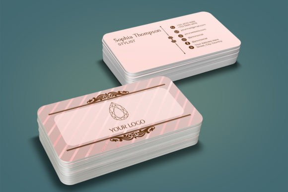 Rose Gold Business Card Design Template: Elevate Your Professional Brand Identity