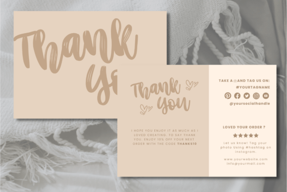 Small Business Printable Thanks You Card