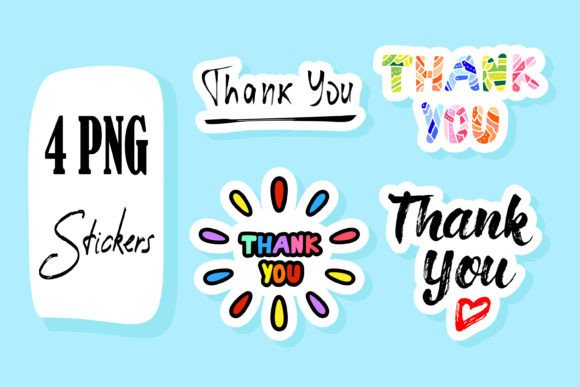 Thank You Quote Printable Sticker Bundle