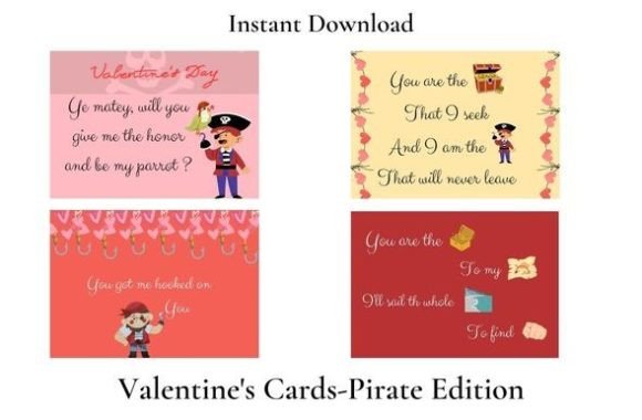 Valentine Cards: Pirate Edition for a Unique Surprise